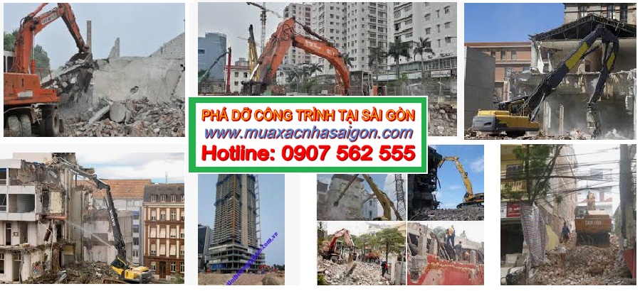 Bảng giá dịch vụ phá dỡ công trình tphcm